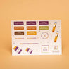 Allergy sticker sheet from Charlie's Safe Treat Box